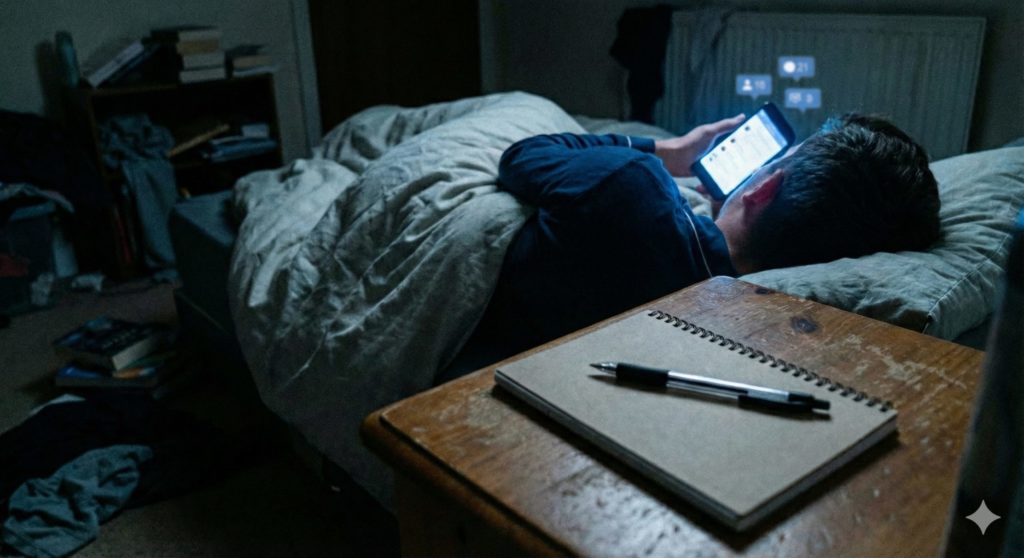 みっともない承認欲求に安いノートで解決するイメージ