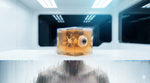 肉体を捨てて宇宙に移住するイメージ