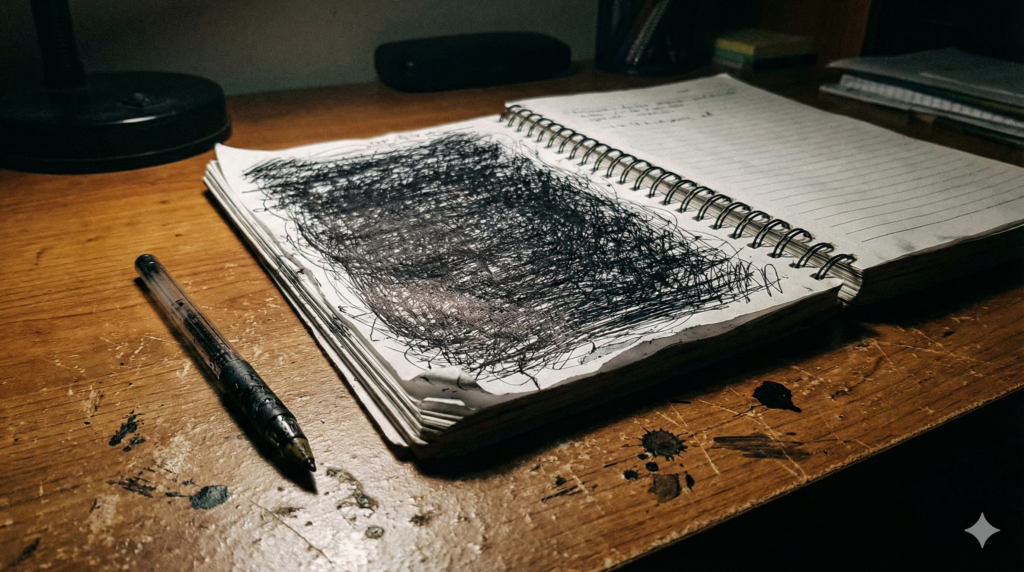 嫉妬をしないようにノートを活用しているイメージ